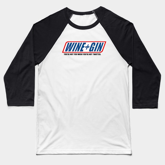 Wine Gin #1 Baseball T-Shirt by SiSuSiSu